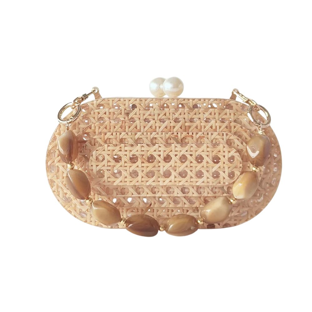 The 'Maya' Rattan Clutch
