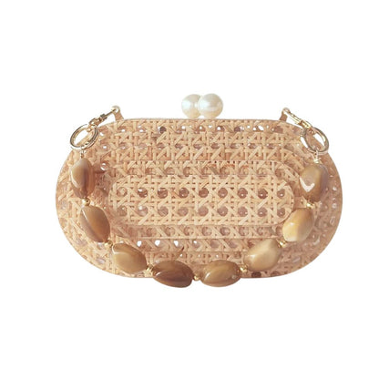 The 'Maya' Rattan Clutch