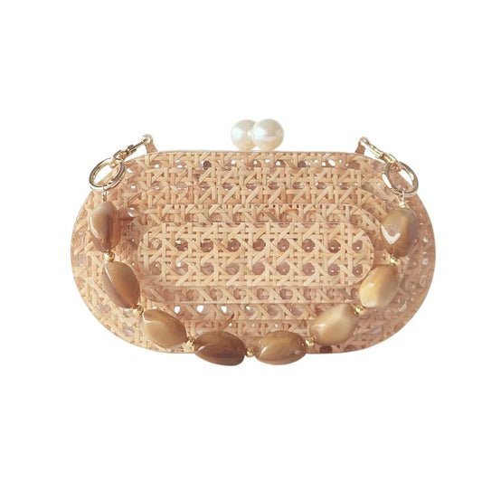 The 'Maya' Rattan Clutch