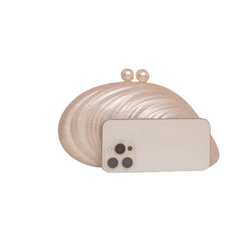 Perle Sand Shell Acryl Schulter Box Kupplungen Abend Weibliche Abend Handtaschen Marke Neue Hochzeit Party Mädchen Strand Handtasche Taschen