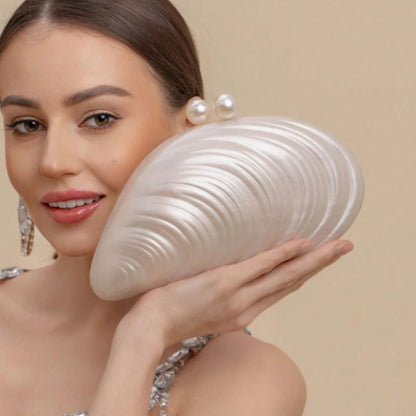Perle Sand Shell Acryl Schulter Box Kupplungen Abend Weibliche Abend Handtaschen Marke Neue Hochzeit Party Mädchen Strand Handtasche Taschen