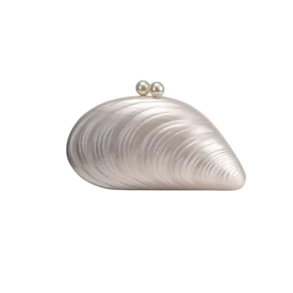 Perle Sand Shell Acryl Schulter Box Kupplungen Abend Weibliche Abend Handtaschen Marke Neue Hochzeit Party Mädchen Strand Handtasche Taschen