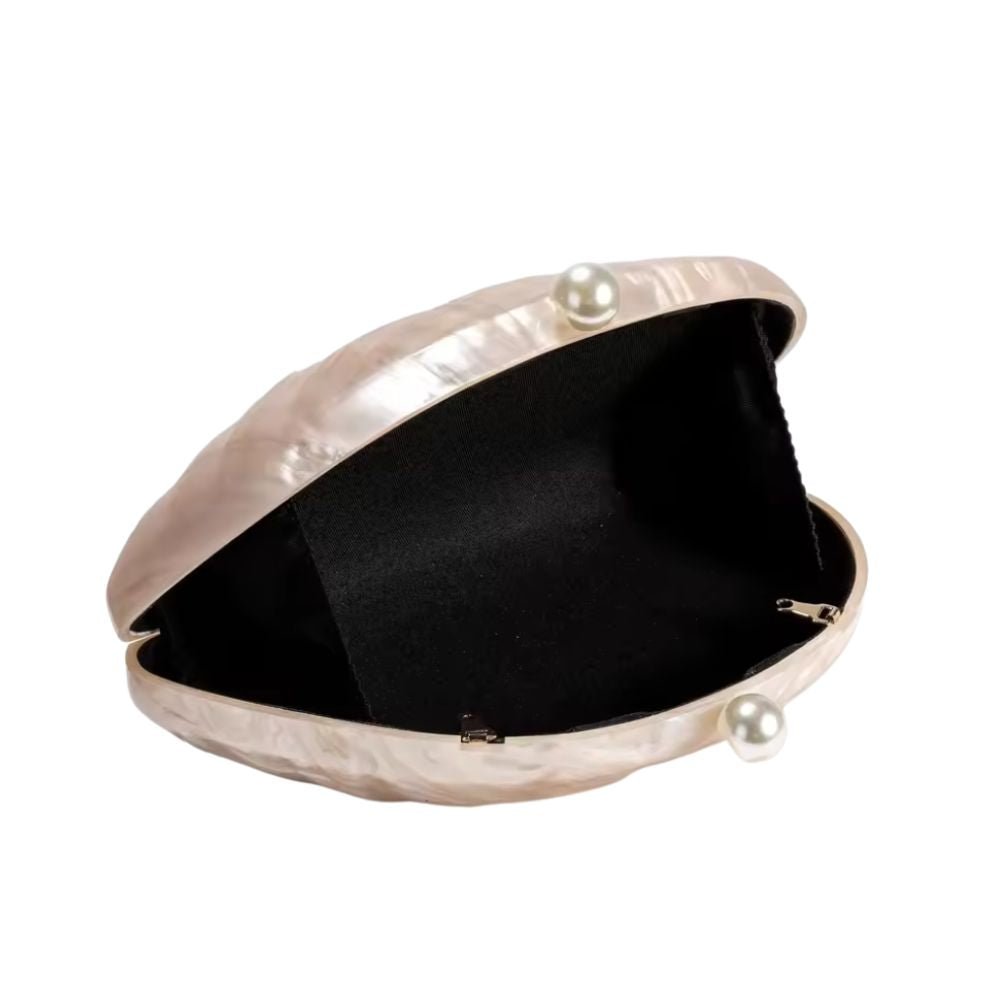Perle Sand Shell Acryl Schulter Box Kupplungen Abend Weibliche Abend Handtaschen Marke Neue Hochzeit Party Mädchen Strand Handtasche Taschen